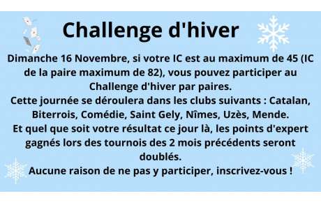 Challenge d'hiver