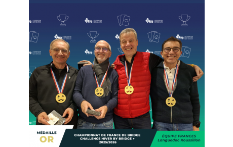 Champions de France "Challenge d'Hiver par 4" :. Eric FRANCES -    Pierre QUENTEL    Jean-Noël LE BRIS - Christian JULLIEN -