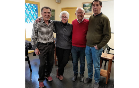 Champion du Comité en Interclubs 4 avec l' ASPPT Nimes  : Mme. Anne MILLOT -   Mme. Martine DE LOYNES DE FUMICHON - Mme. Josette BOUSQUET -   M. Michel BOUAD -  M. Philippe LEMAITRE -   M. Robert TRINTIGNAC -   M. André ABARCA -