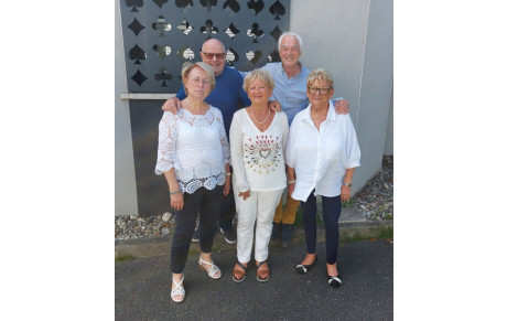 Champions de ligue en Senior Open par quatre Performance : Anne Marie SARRAZIN Christian BERNAL . Henri CAILLET  Viviane SERANO  Marie Jeanne MARRONCLE  Philippe DURAND  Michel CHERAMY