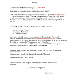 Dame Performance par 4 : Ouverture des inscriptions. DLI 3/10